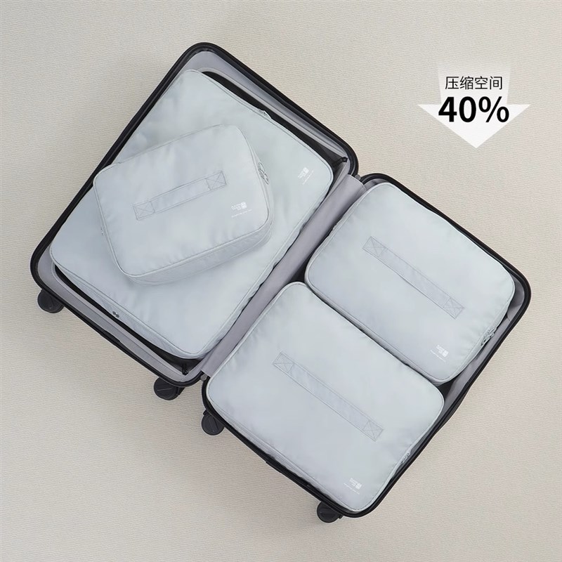 旅行衣物收纳袋双层压缩衣服收纳包出差旅行行李箱分装整理收纳袋