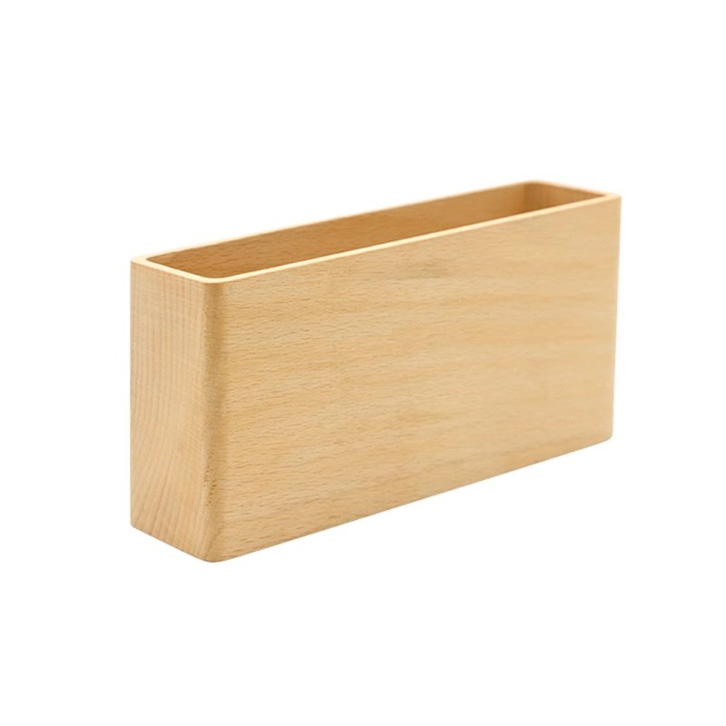 黑胡桃木遥控器储物挂盒实木免打孔电视机空调卧室手机壁挂收纳盒