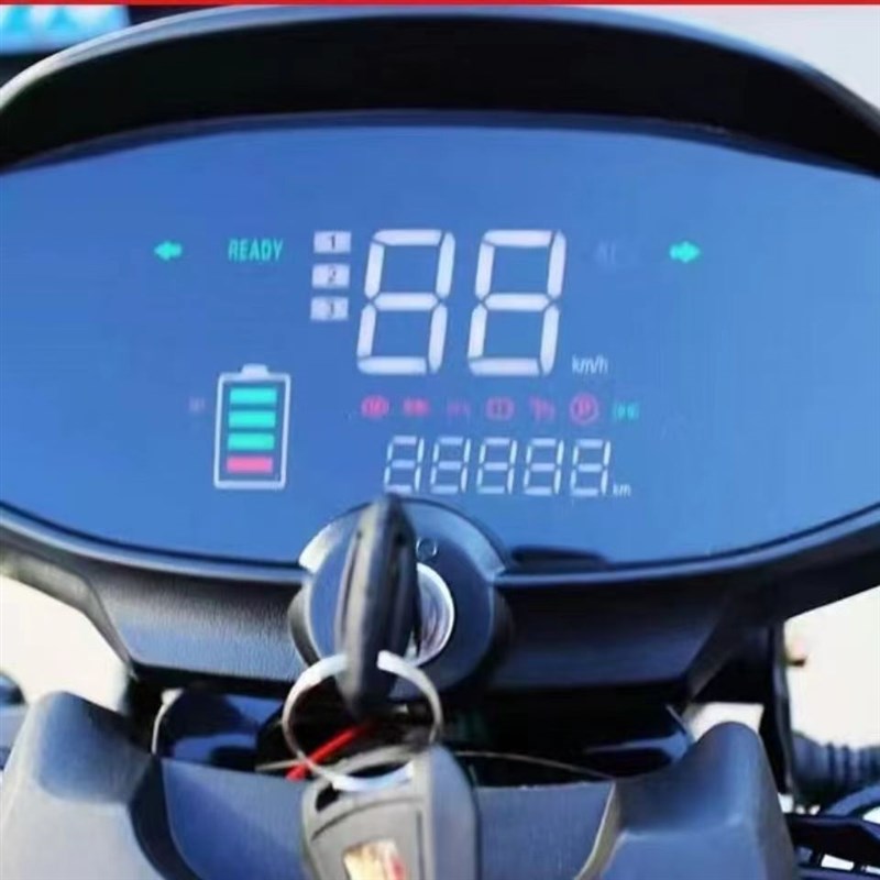 电动三轮车仪表盘48v60v72V通用电量表速度表 载重王液晶仪表总成