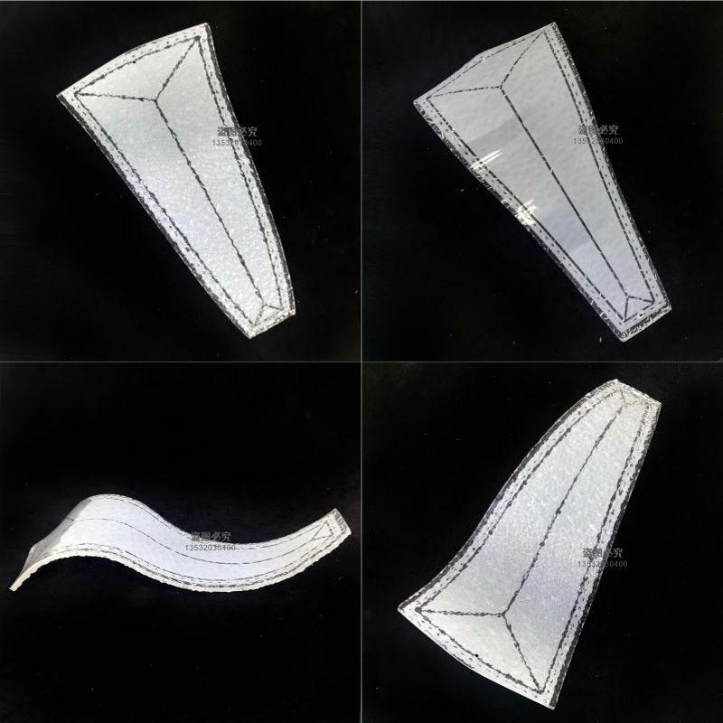 客厅平板低压水晶灯具钻石圆点白色线条玻璃烤弯波浪梯形灯片配件