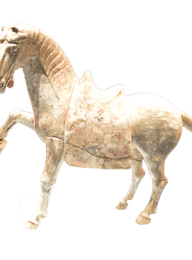 唐三彩抬蹄战马半米马赤兔马陶瓷工艺品大摆件五色马办公室装饰品