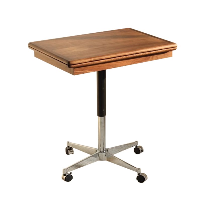 黑胡桃木全实木可升降沙发移动边几家用小户型收纳小茶几折叠餐桌