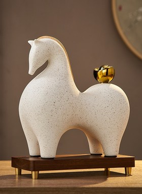 招财马上有钱摆件办公室酒店装饰高档酒柜客厅工艺品乔迁开业礼品