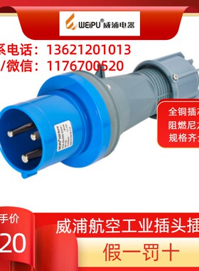 威浦工业插座 航空插头TYP641 5901 3901 69012901 541  63A3芯