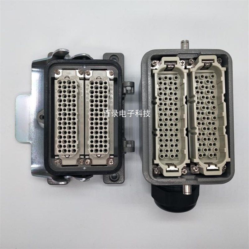 WEVEL重载连接器HE-128M/F 64/128针/芯锅炉吊具电缆矩形航空插头