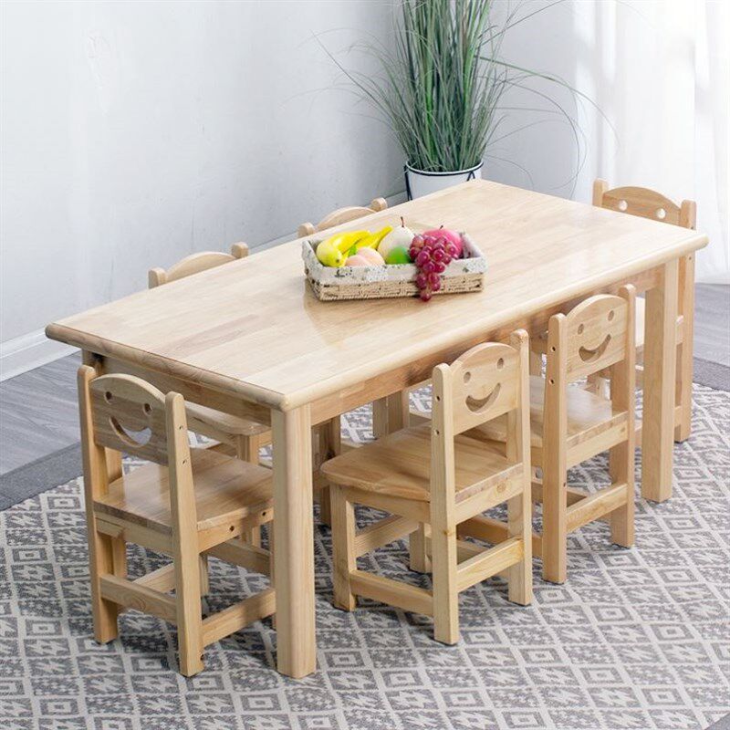 儿童实木桌椅套装家用课桌学习桌写字书桌宝宝餐桌幼儿园专用桌子