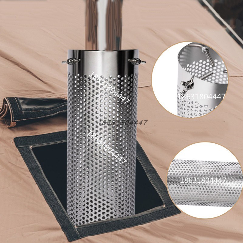 帐篷柴火炉烟筒烟囱防烫网烟管不锈钢隔热耐高温颗粒散热网防护网