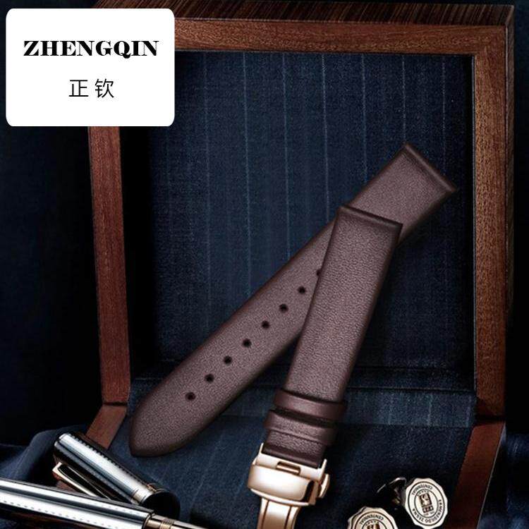 适用rolex劳力士表带真皮日志型迪通拿绿黑水鬼男女蝴蝶扣手表链