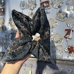 非遗壮锦文创民族风精致爆款方巾发圈赫本风广西壮锦文创