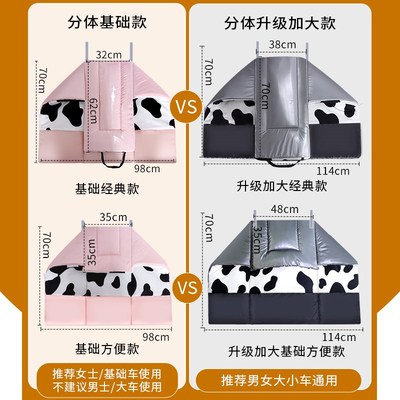 电动车挡风被冬季分体式加绒加厚电瓶踏板摩托防风罩冬天9号小牛