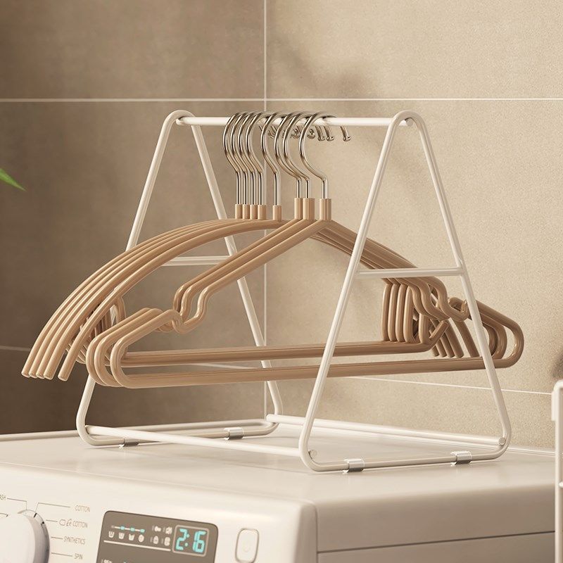 金属阳台挂衣架桌面放置衣服架移动收纳架挂架收纳神器