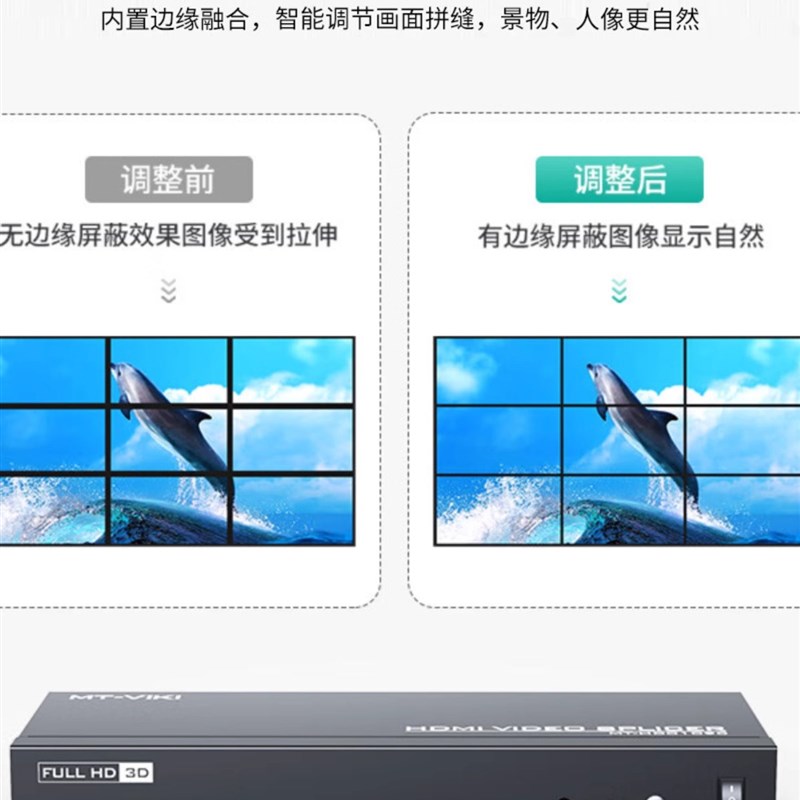 迈拓矩M-D0109C 高清DMI拼接器3x3液晶显示器电视拼接器盒1进9出4