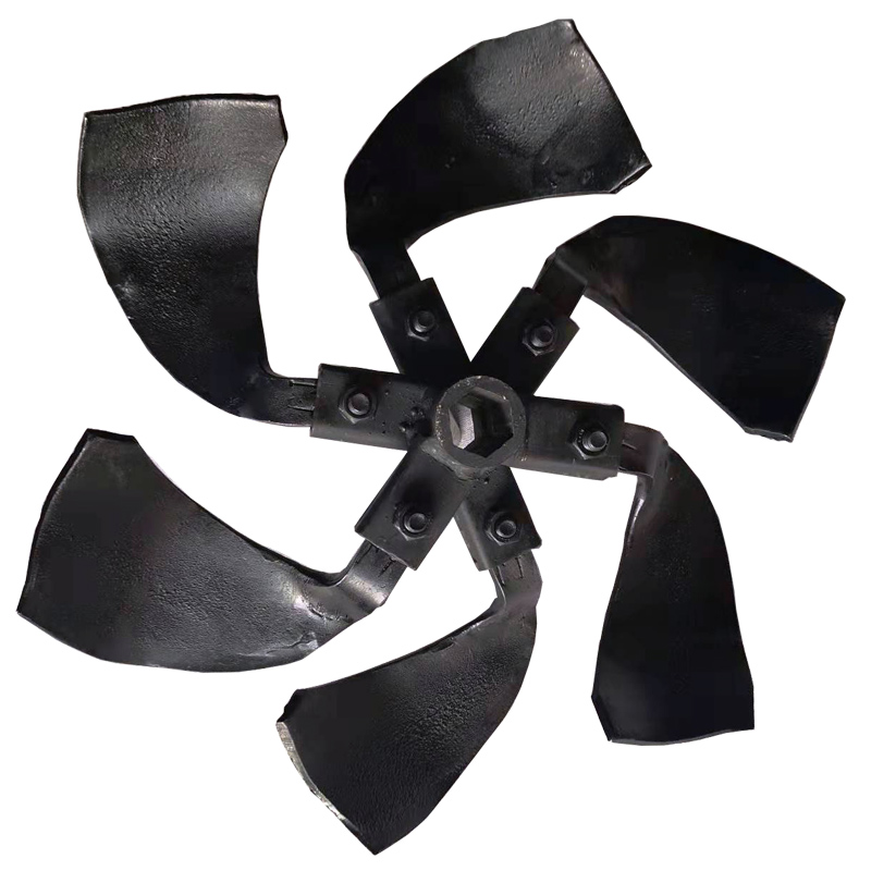 农机配件微耕机开沟机开沟培土刀23/26轴焊接错六刀座开沟勺子刀