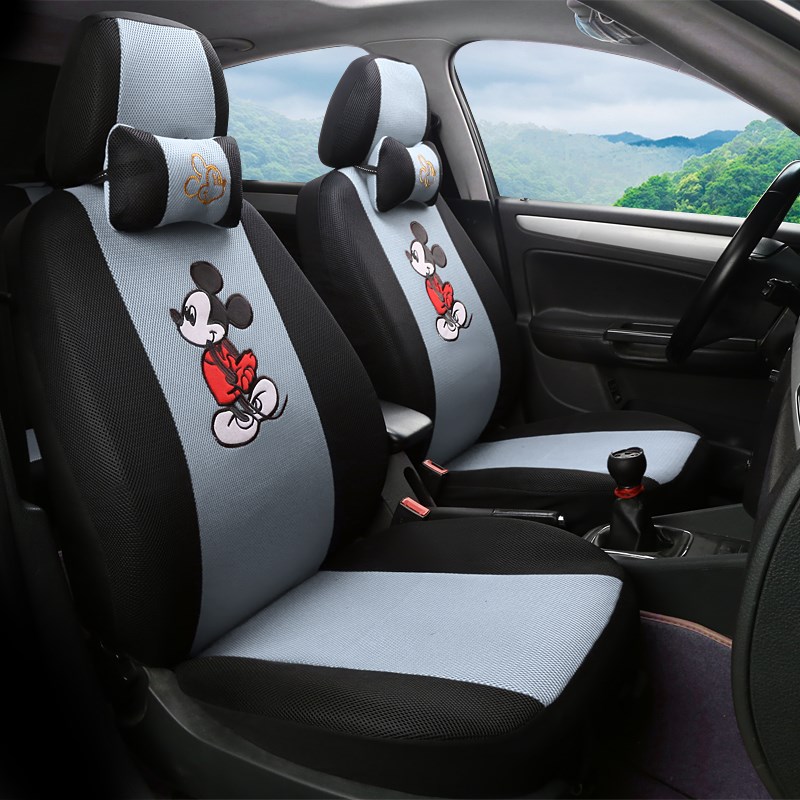 三明治四季通用五座可爱卡通透气全包F的电动车代步车汽车座套坐