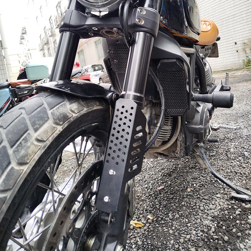 适用杜卡迪自游Scrambler800 摩托车改装前减震保护盖 前叉保护罩