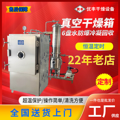 真空干燥箱6盘水加热防爆冷凝回收食品化学品粉末小型真空烘干箱