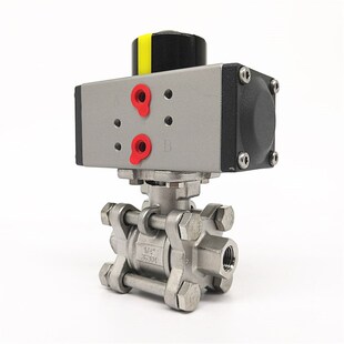 气动球阀Q611F 16P气动丝扣三片式 丝口微型迷你球阀DN8