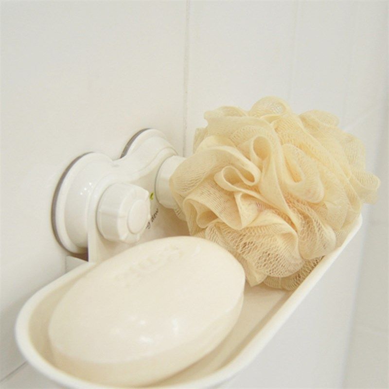 韩国进口昌信强力吸盘沥水双格皂盒家居浴室超强真空香皂托肥皂架