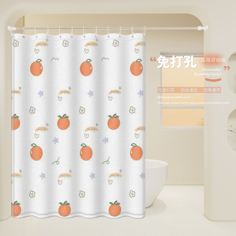 卫生间淋浴帘免打孔隔断帘
