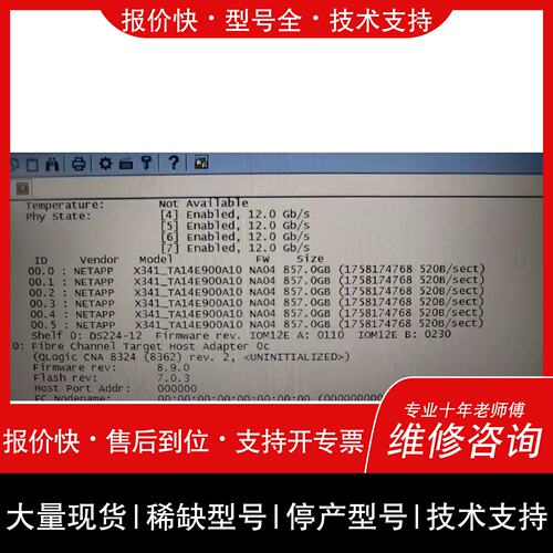 询价，维修NetApp X341A-R6 900GB 10K SAS