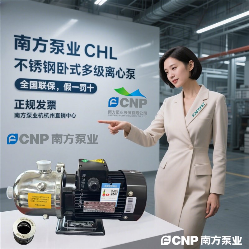 南方泵业CHL4-40LSWSC卧式离心泵南方不锈钢增压水泵CHL4-40LDWSC