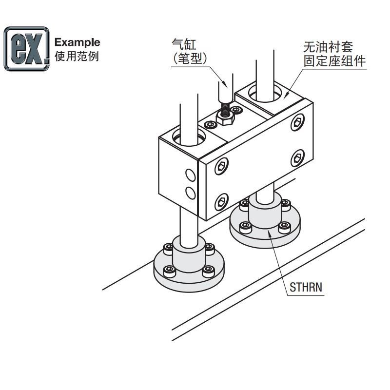 光轴导向轴支座光轴固定底座 不锈钢管圆法兰切边法兰 光轴固定座