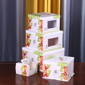 新款 八寸透明6寸8寸10寸12寸双层加高定制 生日蛋糕盒子烘焙包装