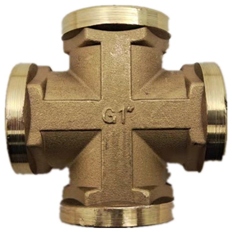 黄铜加厚内丝四通丝口水阀管件接头DN25 1寸