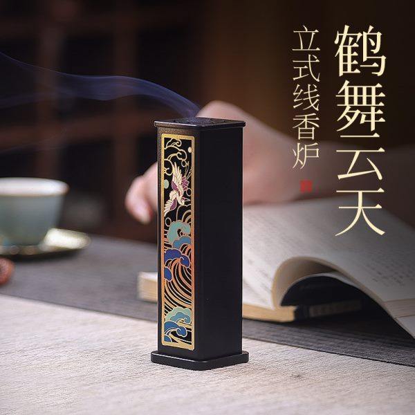 国潮文创立式线香炉珐琅彩家用檀香盒室内茶桌香插香托香薰炉礼品,家居饰品,香托/香盘/香座/香插,淘宝优惠券,粉丝福利购,淘宝优惠卷