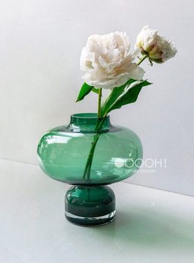 OOOOH北欧葫芦形异形玻璃花瓶轻奢摆件水培插花器