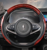 23款 通用 长城欧拉黑猫方向盘套白猫好猫R1R2IQ桃木纹汽车把套四季