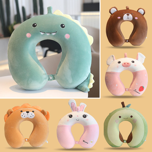 卡通动物记忆棉U型枕汽车颈枕午C睡枕飞机旅行枕头靠枕脖子护颈枕
