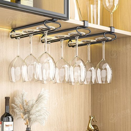 源头工厂倒挂红酒杯架免打孔悬挂高脚杯橱柜下家用收纳Y架子置物