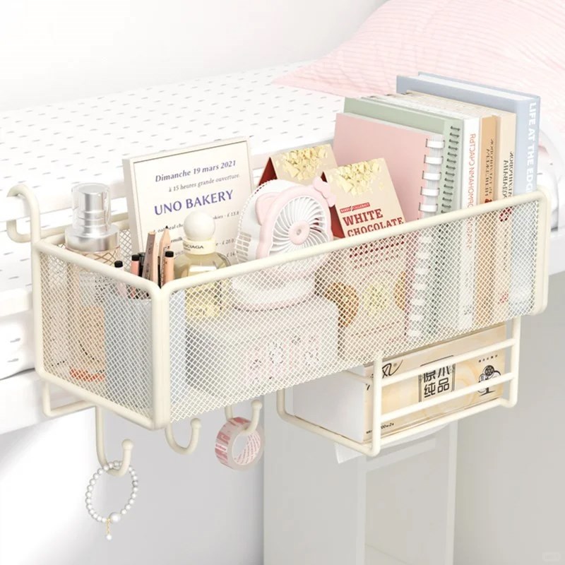 宿舍收纳好物床头上铺神器大学生住校床上置物P架挂式寝室床边挂