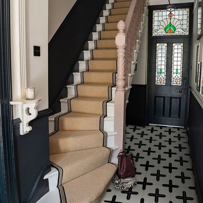 《Bloom》法式奶油复古仿花砖地板F贴纸玄关地面翻新装饰地贴自粘