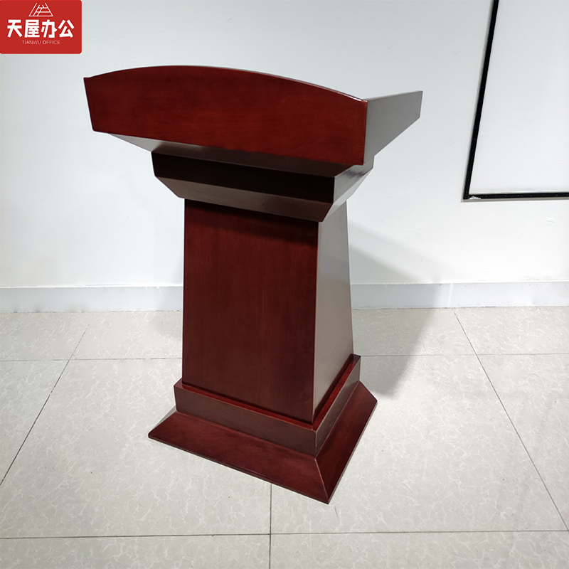 演讲台发言台迎宾台o前台接待台讲台桌教师实木简约现代主持台培