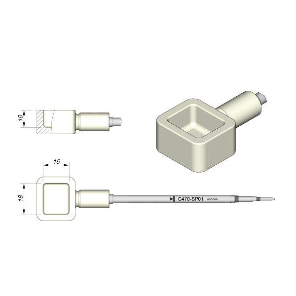 JBC原装烙铁头重负荷手柄专用C470系列锡炉烙铁头焊锡咀正品