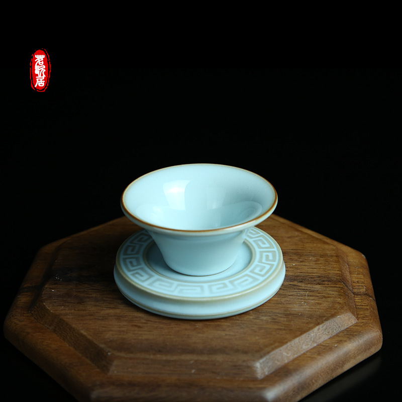 汝窑茶漏茶滤不锈钢茶漏泡茶器滤茶器滤茶创意茶漏器具茶具过滤器