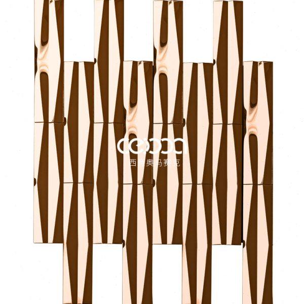 3D立体长条哑光镜面金属马赛克瓷砖工字菱形波浪纹不锈钢砖背景墙