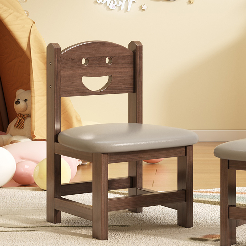 家用小凳子结实耐用儿童木凳子客厅坐墩凳子轻奢高级感靠背小椅子