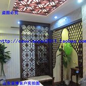 雕花板吊顶通花板木格门楣 泰式 美容院镂空隔断 密度板镂空花格