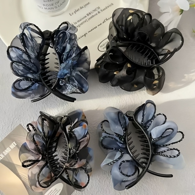 郁金香丸子夹时尚优雅网纱头饰