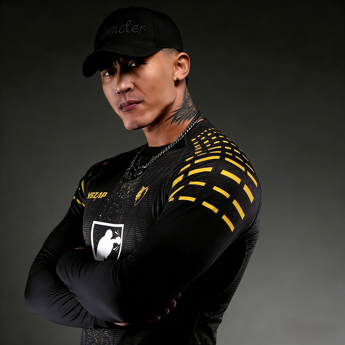 VSZAP秋冬运动健身速干长袖卫衣男黑色紧身衣潮牌美式个性版型