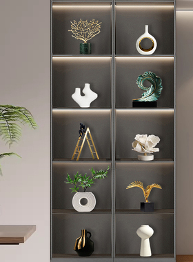 现代简约轻奢电视柜摆件客厅酒柜展示柜高端大气S办公室装饰品摆