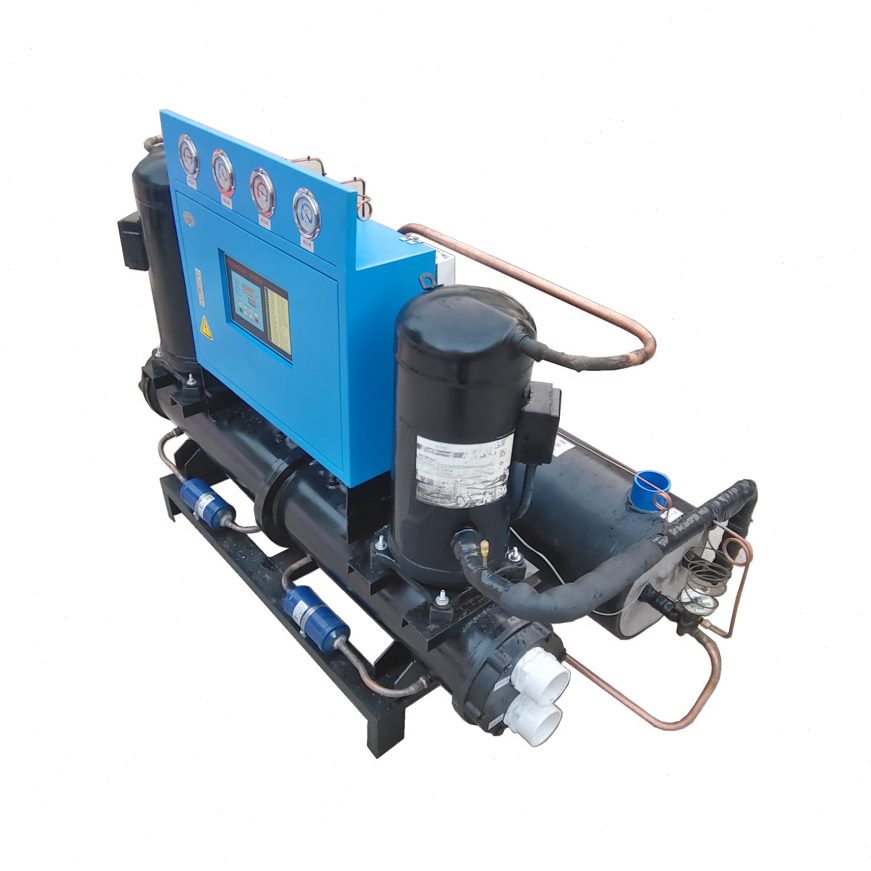 甄选H冷水机开放式20匹水冷式机组酒店浴池温控制冷20P开放式冷冻