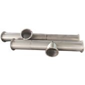 甄选不锈钢304圆形法兰风管白铁皮通风管道排风管共板法兰风管加