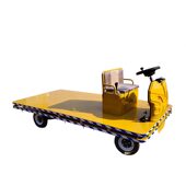 甄选3 仓库搬运周转载重车工地四轮拉货运输 1.5米电动平板搬运车