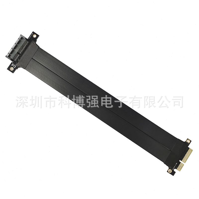 甄选180度Pcie 4.0 x4显卡延长转接可插入X8 X16金手指连接线