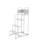 甄选四步登梯货架梯 移动登车登梯 取货爬梯物流金属平台取货梯