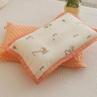 48x74 40X60 儿童双层纱豆豆绒宝宝安抚枕套透气柔软30X50 35x55